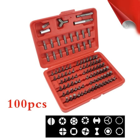 

Djadtgl 100pcs/set Case w/ Head Hex Torx Set Steel Bits Screwdriver Tools & Home Improvement