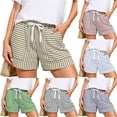thumbnail image 6 of Moxiu Striped Bermuda Shorts for Women High Waisted Drawstring Gauze Shorts with Pocket Casual Summer Beach Lounge Shorts 2026 Purple,XXL, 6 of 6