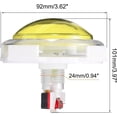thumbnail image 2 of PinesC Starts Arcade Buttons ABS Transparency Octagonal Box Convex Round for Game Console DC 12V Yellow Yellow, 2 of 5