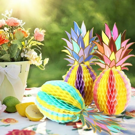 Tropical Honeycomb Pineapple Party Event Centerpiece Table Hang Decoration