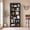 black, variant on Modern 6-Tier Bookshelf with Wavy Scalloped Edge, Large Freestanding Open Display Shelf for Home Office, Living Room & Bedroom-Red Oak