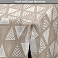 thumbnail image 4 of Geometric Dog Crate Cover, Modern Neutral Style Pattern of Abstract Ornamental Triangles Print, Easy to Use Pet Kennel Cover Small Dogs Puppies Kittens, 7 Sizes, Pale Sepia and White, by Ambesonne, 4 of 6