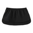 thumbnail image 1 of Jupe Mini Ajustable pour Femmes, Demi-Longueur, Ourlet, Demi-Slips, Faux Hauts Noirs à Rayures Verticales L, 1 of 4