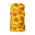 thumbnail image 3 of Easygdp 3D Sunflowers Men's Mesh Basketball Jersey Quick Drying Sleeveless Shirts Fitted Muscle Tank Tops Sport Round Neck T-Shirt - Small, 3 of 9