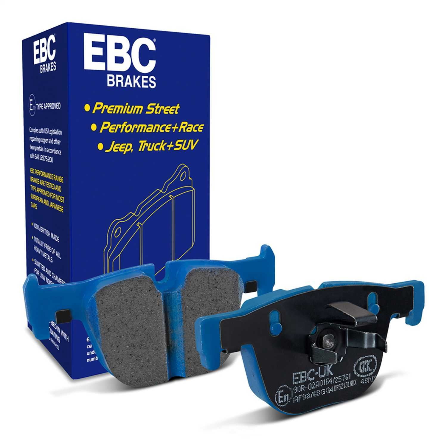 EBC Brakes Bluestuff NDX Trackday Brake Pad Set Fits select: 2019 BMW 330I, 2017-2018 BMW 330