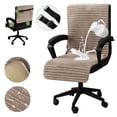 thumbnail image 6 of CJC Water-Resistant Office Chair Cover, Anti-Slip Computer Desk Chair Slipcover with Non-Slip Buckles, Armchair Protector (Dark Gray, Medium), 6 of 6