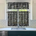 thumbnail image 3 of Kitchen Food Cooking Chef Kitchen Curtain Valance 3 Piece Set for Kitchen Curtains and Valance Set Short Curtain Sink Window Decor 36 Inch Small Window Treatment Tier 27.5x36 Length, 3 of 6