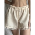 thumbnail image 2 of FEORJGP Women’s Lace Trim Shorts Ladies Elastic High Waist Shorts Fashion Printed/Solid Color Loose Shorts Loungewear Shorts for Teen Girls Summer Casual Shorts Streetwear, 2 of 6