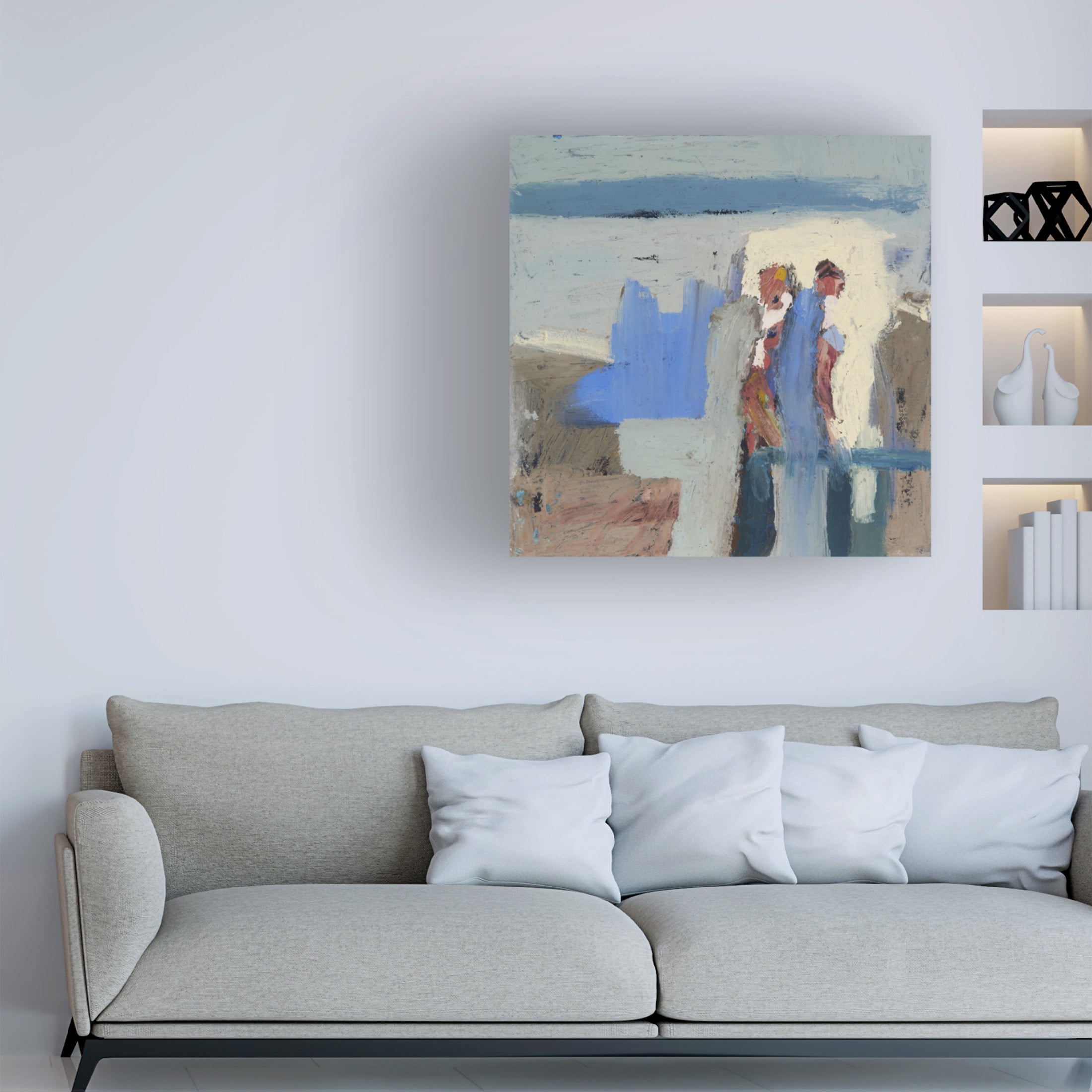 Canvas Wall Art - Erin McGee Ferrell 'Shell Gathers V' Wall Art for Living Room, Bedroom, or Office Décor by Trademark Fine Art - 18 x 18 Inches
