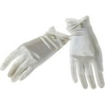 thumbnail image 2 of 1 Pair White Dress Gloves Satin Cloth Bride Gloves Wedding Dress Decoration With Plastic Imitation Pearls Party Wedding Banquet Concert Costume Accessories for Women 3.22×9.25in, 2 of 8