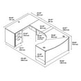 thumbnail image 6 of Series C Left Hand Bow U-Shaped Desk with Mobile File Cabinet in Mocha Cherry, 6 of 7