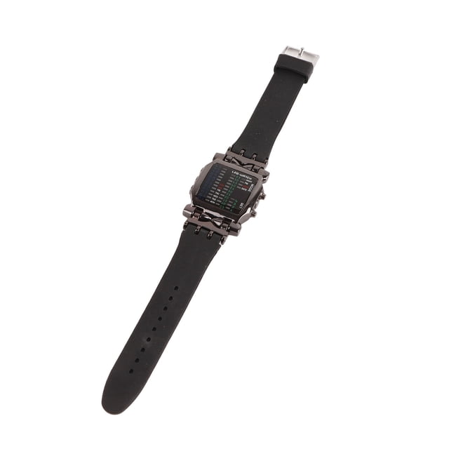 Reloj electrónico binario con forma de cangrejo, pantalla digital LED de colores, correa de silicona, para niños y hombres.