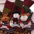 thumbnail image 3 of leyfeng Bolsa de asas de dulces de Navidad Muñeco de nieve Patrón de alce de Papá Noel Bolsas de asas reutilizables Bolsa de asas de regalo, 3 of 8