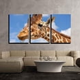 thumbnail image 2 of wall26 - 3 Piece Canvas Wall Art - Close Up Shot of Giraffe Head - Modern Home Art Stretched and Framed Ready to Hang - 16"x24"x3 Panels, 2 of 3