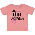 thumbnail image 3 of Inktastic Breast Cancer Awareness My Titi is a Fighter Boys or Girls Baby T-Shirt, 3 of 5