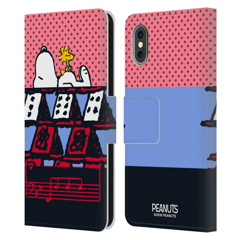 LV Snoopy iPhone X Wallet Leather Case