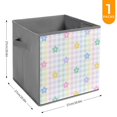 Bybiment 1PCS Fabric Storage Cubes, Rainbow Purple Blue Green Yellow