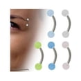 thumbnail image 1 of Luxe Modz Curved Barbell 16G Surgical Steel Glow In Dark Eyebrow Ring Ear Piercing for Women Men, 1 of 1