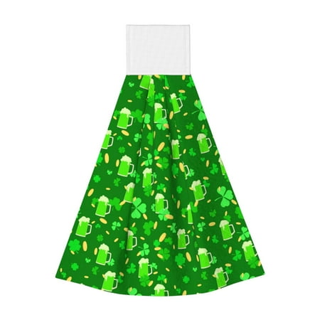 

Wukai St Patrick s Day2 Print Kitchen Towels Quick Dry Washcloths Coral Velvet Dishtowels Multipurpose Reusable Cloths Soft Tea Absorbent Cleaning Cloths