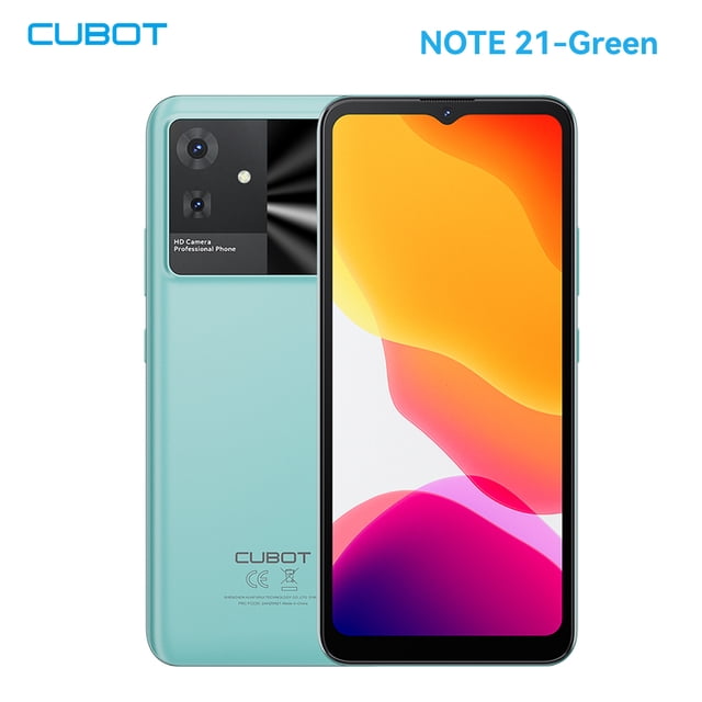 Smartphone Cubot Note 21, 6 GB de RAM, 128 GB de ROM, cámara PDAF de 50 MP, 5200 mAh, color verde