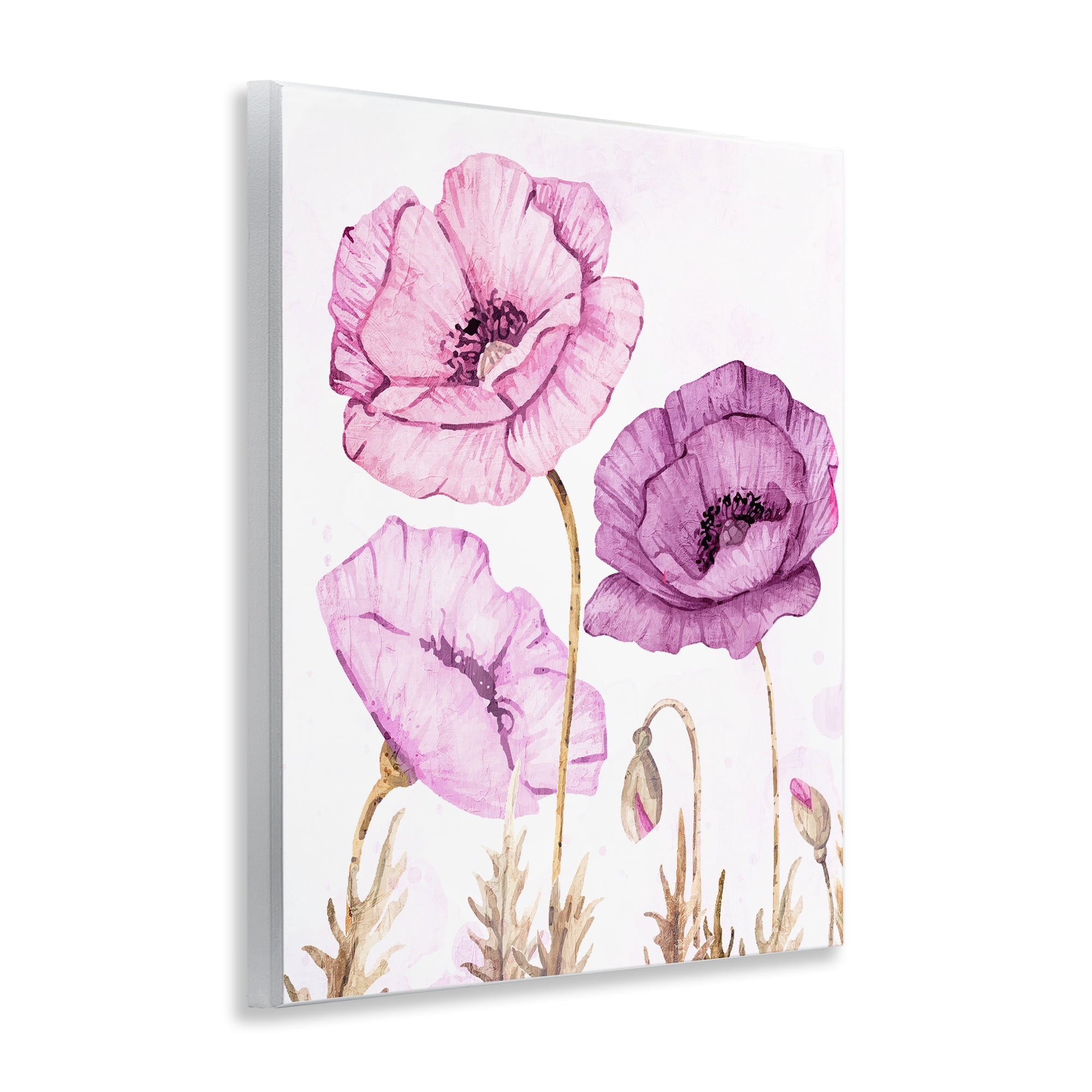 Stupell Industries Bright Poppies in Purple Wall Plaque Art, design by Kim Allen