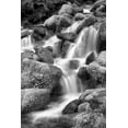 thumbnail image 2 of Taylor, Douglas 11x14 Black Ornate Wood Framed with Double Matting Museum Art Print Titled - Trailside Waterfall II BW, 2 of 4