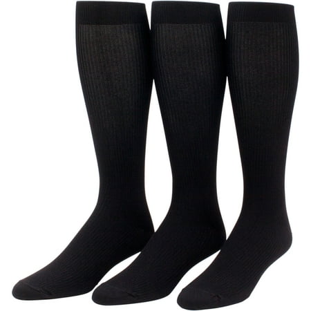 Men's Nylon Over the Calf Dress Socks- 3 pairs - Walmart.com