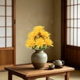 thumbnail image 4 of Weather Resistant Artificial Chrysanthemum, 6 Head Fake Memorial Flowers for Outdoor Cemetery Grave Decoration, 4 of 7