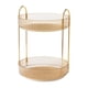 thumbnail image 2 of Buy 2 Save 10% 2-Tier Rotate Bathroom Counter Organizer, Countertop Perfume Tray And Vanity Organizer,Corner Makeup Storage, Organizer Countertop For Dresser，Spice Rack, 2 of 5