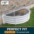 thumbnail image 3 of Window Well Supply "Just Cover It" Clear Polycarbonate Window Well Cover, Basement Window Well Covers, UV Resistant & Protects Against Debris, Optimal Light - Window Well Covers Outside (40"W x 19"L), 3 of 6