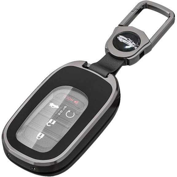 Key Fob Cover Compatible with Fit for Honda Accord Civic HR-V CR-V Pilot 2022-2025, Metal Shell Soft TPU, Full Protection, Smart Remote, Keychain Case Holder Protector,1