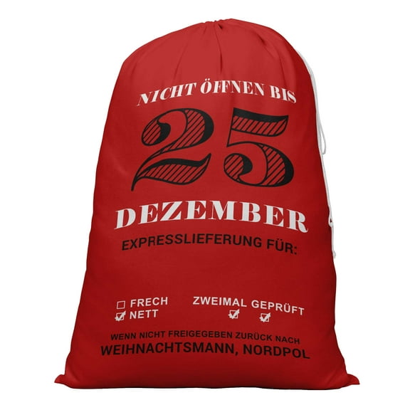 Printtoo Pack Of 2 Drawstring Special Delivery Extra Large Size Christmas Sack Re-Usable Xmas Present Storage 27x20 Inch