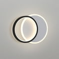 thumbnail image 2 of NUODIFAN Modern Led Ceiling Light, 2 Lights(black and white) Circle Ceiling Lights Fixture, Cool/Warm/Daylight 3 Colors Temperature Switchable Flush Mount for Hallway Entry Corridor Livingroom, 2 of 7