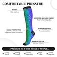thumbnail image 2 of Sikiie Glitter Rainbow 1 Pairs Compression Socks for Men and Women 15-20 mmHg Running Support Socks, 2 of 7