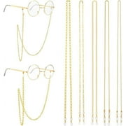 5pcs Gold Eyeglass Chains Eye Glasses String Holders Stylish Sunglasses Mask Necklace Lanyard for Women Men