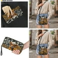 thumbnail image 3 of ZUXONGSY Highland Cow Sunflower Leopard Print Women's PU Leather Crossbody Bag and Wallet Set, Large Satchel Purse with Multi-Pockets & Adjustable Strap, 3 of 5