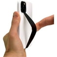 thumbnail image 1 of Sangle de Téléphone en Silicone Extensible comme Support de Prise pour Téléphone Cellulaire, Support de Téléphone Cellulaire Mince Réutilisable pour la Main avec Pince pour Étui Galaxy & iPhone. Sangle de Doigt à Pince (Noir), 1 of 7