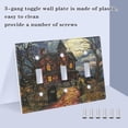 thumbnail image 6 of WOBOGO A Haunted House 2-hole Switch Plates PC Flame Retardant Plastic Material Glossy Finish Smooth Touch 4.56x4.48x0.27in, 6 of 8
