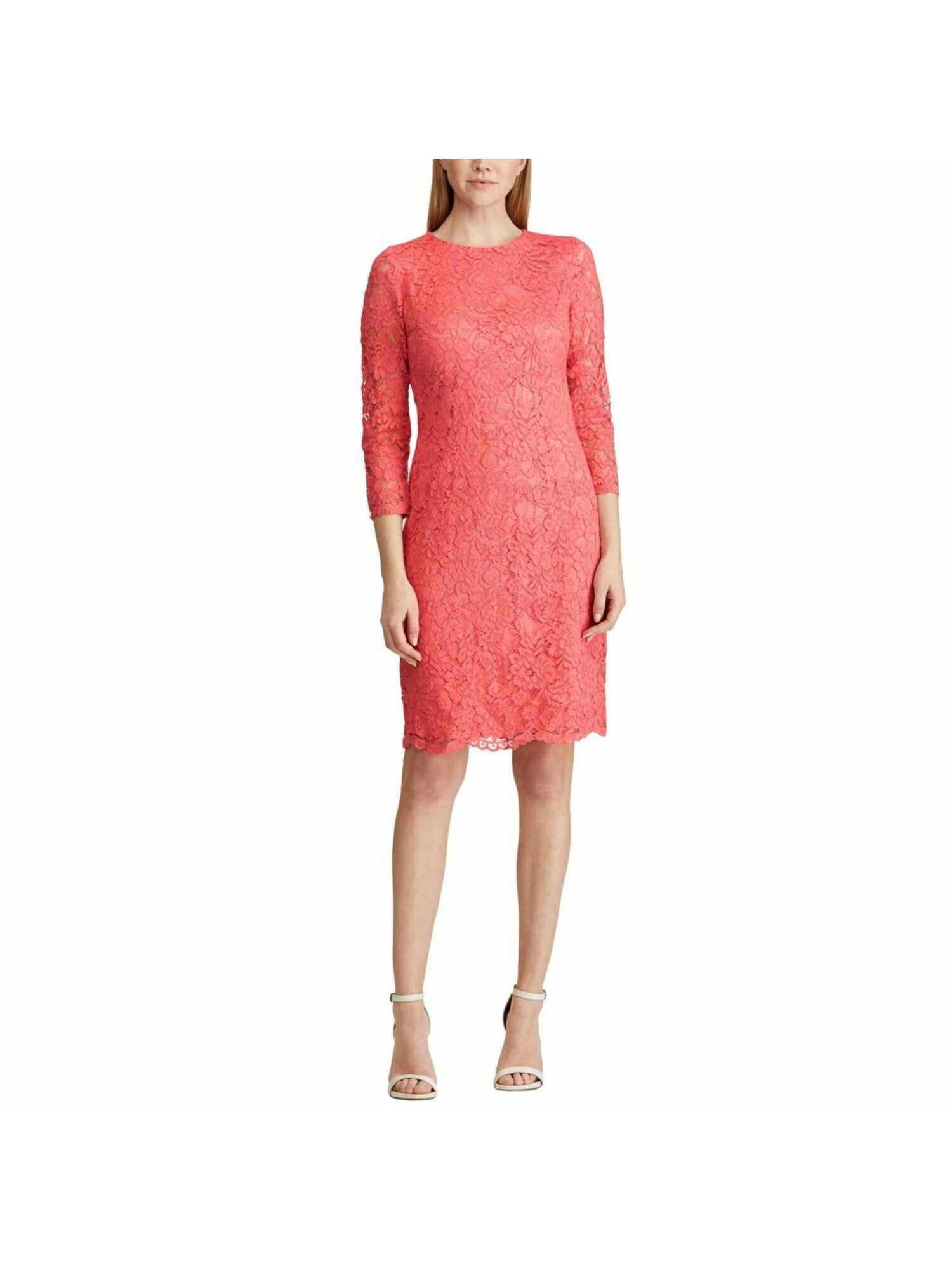 coral work dress