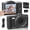 Black-75MP, variant on XLURC 4K Digital Camera for Photography 24X Optical zoom Auto-Focus Vlogging Camera for YouTube with WiFi 88MP Video Camera 3'' 180° Flip Screen with 16GB SD Card