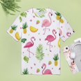 thumbnail image 4 of Flamingo Pattern T Shirts Basic T-Shirt Short Sleeve Ladies Tee Shirt Summer Graphic Clothing, 4 of 6