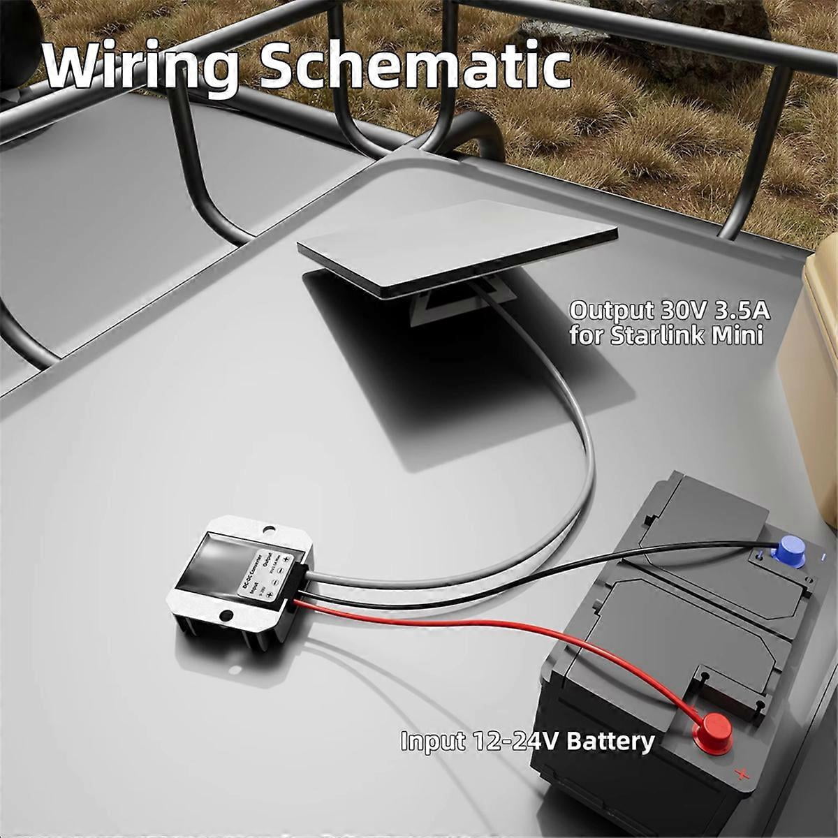For Starlink Mini Step Up Power Cable 12V/24V to 30V 3.5A Converter with DC Power Supply Cable DC St