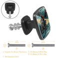thumbnail image 3 of 4 Pcs Cabinet Handle Drawer Pulls Motorcycle Knobs with Screws Square Furniture Office Cabinet Knob Decoration, 3 of 7