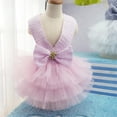 thumbnail image 5 of HQREA Dog Dresses Fashion Pet Dog Clothes Striped Mesh Puppy Dogs Princess Dresses, 5 of 5