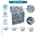 thumbnail image 7 of Table Runner Dresser Scarves 36 Inch Long, Morocco Geometric Quatrefoil Plaid Linen Dining Table Runners Blue and Grey Lattice on Linen Tabletop Scarf for Wedding Holiday Party Kitchen, 7 of 7
