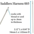 thumbnail image 5 of John James Saddlers Harness Needles, Size 003, 54mm in Length and 1.02mm in Diameter, Pack of 25, Large, Rounded Point, Use for All Hand Stitched Leather Craft Work and Harness/Saddle Repairs, 5 of 5
