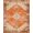 Orange Beige Tan, Pattern 8, variant on Design&I 8'x10' Washable Area Rug Boho Distressed Vine Geometric Border Southwestern Stripe Motif for King Size Bedroom, Under Bed, Sleek Flatweave Pet Friendly