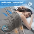 thumbnail image 6 of PHF Double Cooling Blanket for Hot Sleepers Queen Size, Arc-Chill Q-Max>0.5 with Double Cooling, Summer Blanket Absorbs Heat to Keep Cool All Night (Charcoal Grey, 90"x90"), 6 of 8