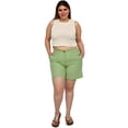 thumbnail image 4 of Short clásico de lino (talla extra), modelo 0136 (Verde) Roman Fashion  SH-ELY-0136-OLIVO, 4 of 5