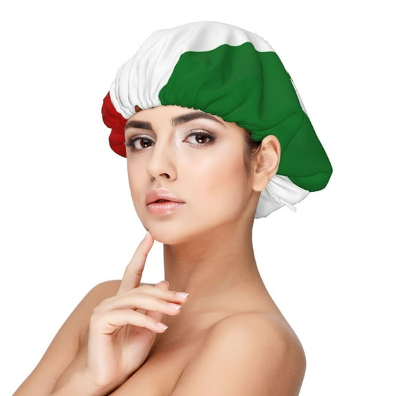 Mexican-Flag Sleep Cap Satin Bonnet Night Sleeping Soft Hair Turbans For Women
